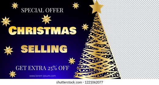 Poster for the sale of goods for Christmas. discounts for the holiday. promotion and sale