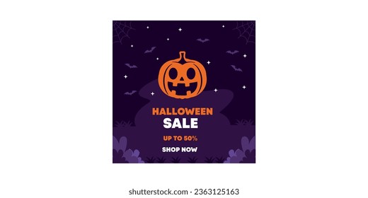 poster sale halloween vector holiday