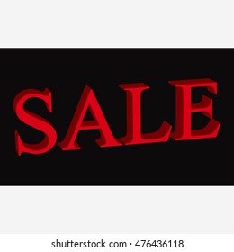 Poster with Sale tag. Vector design