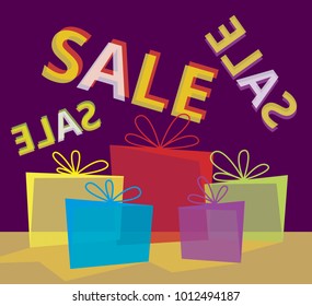 Poster sale vector template