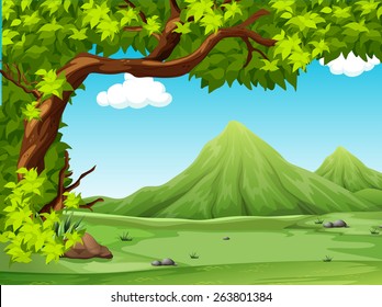 Poster of a scenery view illustration