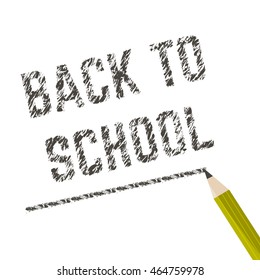 Poster school Educational back to school written on paper in a cage. Vector illustration