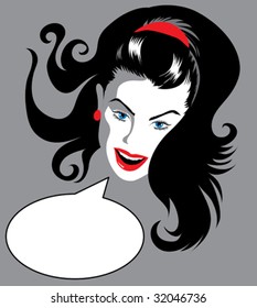 Poster with Screaming girl