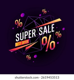 A poster for a seasonal sale in a store, an attractive design in a concise style. An advertising banner for trading. Abstract background for the sale. Modern illustration.