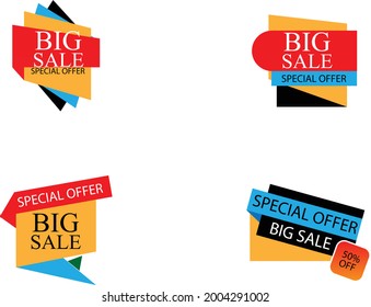 Poster series vector, vector of special sales promotion banner. Great for icons or signs when there is a special promo in your store toko