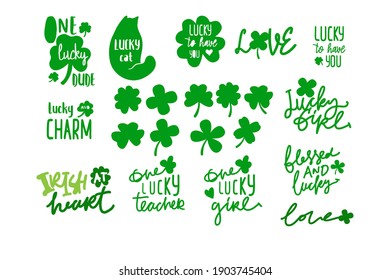 poster set for St. Patrick's Day. Greeting card. Vector illustration