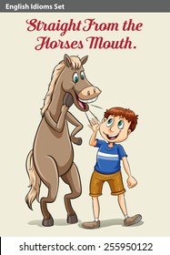 A poster showing a boy and a horse