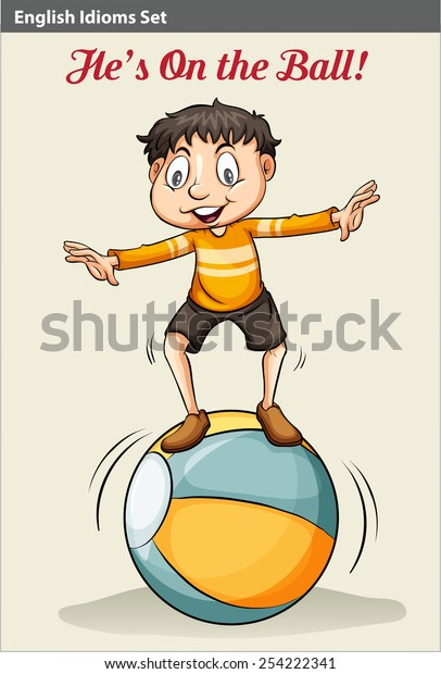 Poster Showing Idiom About Boy On Stock Vector Royalty Free 254222341