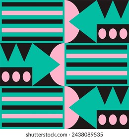 poster simetris abstrack background bauhaus vector
