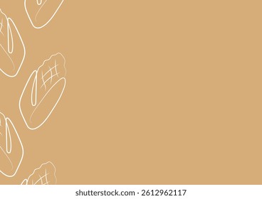 poster with a simple icon of a corn cob in line art style on a yellow background, for various designs and packaging