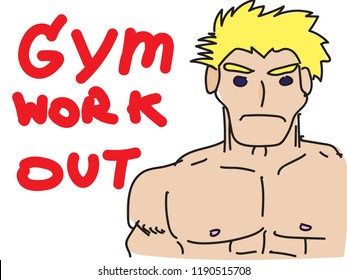 poster of six pack abs body builder gym work out man