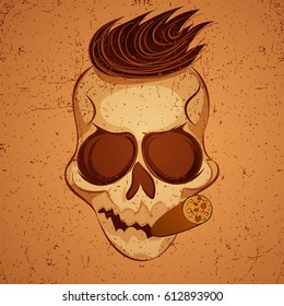 Poster skull illustration