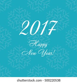 Poster with snowflakes. Vector illustration.