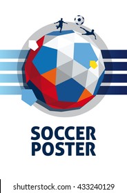 poster soccer vector