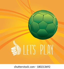 Poster soccer world game. Design concept brazil. Vector illustration.