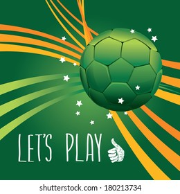 Poster soccer world game. Design concept brazil. Vector illustration.