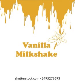 Poster for a soft drink with vanilla flavored milk - Vanilla Milkshake.