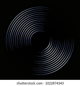 Poster sound wave equalizer. Vector modern illustration of halftone music on a dark background. flat vector