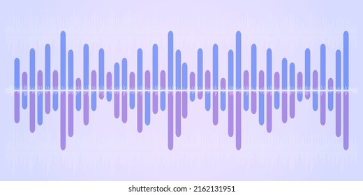 Cartel de símbolo de onda de sonido del vector de icono plano del ecualizador. ecualizador de música Aislado en segundo plano.