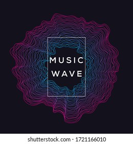 Poster of the sound wave. Vector illustration - EPS 10