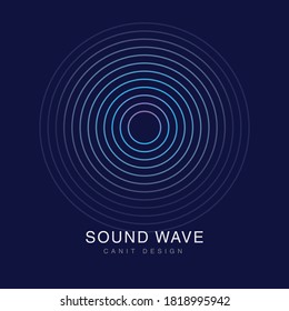 Afiche de la ola de sonido. Música de ilustración vectorial sobre fondo oscuro. Ilustración adecuada para el diseño - Ilustración vectorial