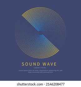Afiche de la ola de sonido. Música de ilustración vectorial sobre fondo oscuro. Ilustración adecuada para el diseño - Ilustración vectorial - EPS 10
