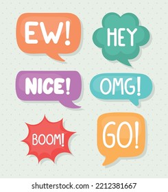 poster of speech balloons set