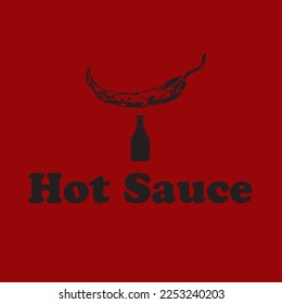 Poster for spicy sauce, as a kind of seasoning for food.