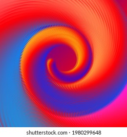 Poster with spiral. Vector bright abstract fluid background. Dynamic wavy background.