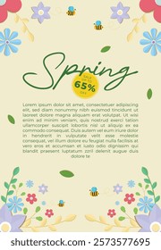 A poster for Spring Sale 65 Off  