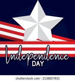Poster star usa independence vector illustration