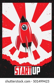 Poster Startup. Vector Illustration