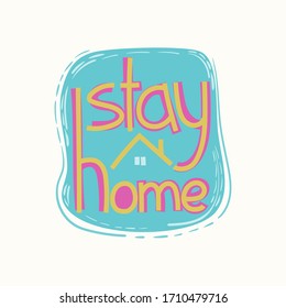 poster stay home vector EPS 10