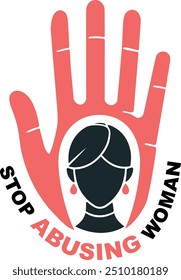 Poster Stop Assault Trafficking, and Harassment  Protect Womens Rights and Promote Safety. Awareness Symbol for Ending Violence Bullying and Abuse Against Women and Girls png. protest with stop hand.
