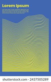 poster stripes optical art wave . Vector background illustration