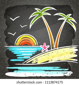 Poster for summer and beach party background.