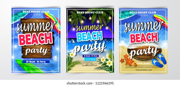 Poster for summer and beach party background