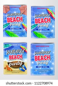 Poster for summer and beach party background