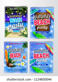 Poster for summer and beach party background