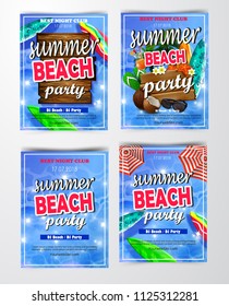 Poster for summer and beach party background