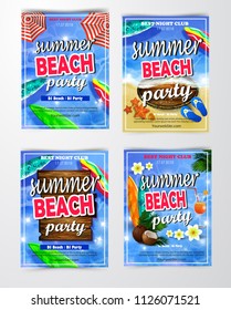 Poster for summer and beach party background