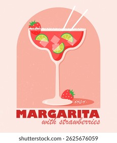 Cartaz para o coquetel de verão Margarita