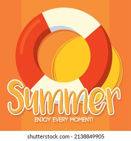 Poster Summer life guard vector illustration