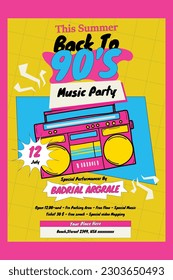 Poster Summer Music Party Design Template
