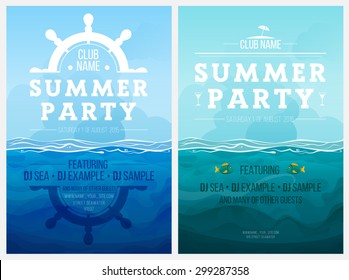 Poster for summer party.