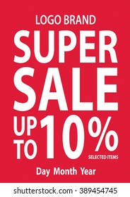 Poster super sale up to vector