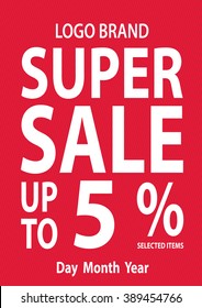 Poster super sale up to vector