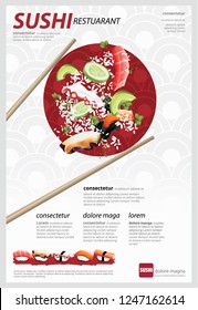 Poster of Sushi Restaurant Vector illustration