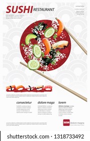 Poster of Sushi Restaurant Vector illustration