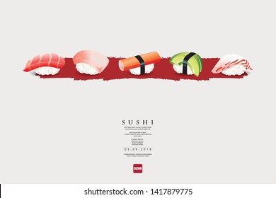 Poster of Sushi Restaurant Vector illustration